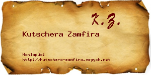 Kutschera Zamfira névjegykártya